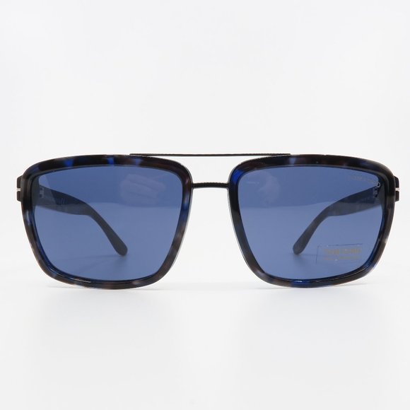 Tom Ford TF 780 55V New Blue Havana/ Blue ANDERS Sunglasses 58mm with box - Picture 2 of 7